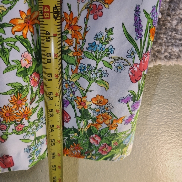 Vintage Concept Swirl 70s Bonwit Teller Floral Maxi Dress back Zip Read - Picture 5 of 16